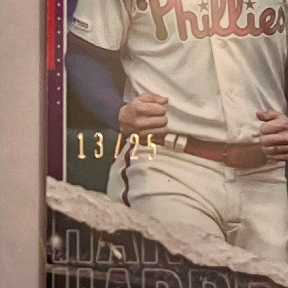 Topps Exclusive Bryce Harper Purple MINI RIP Card #/25 SSP - Picture 2 of 3